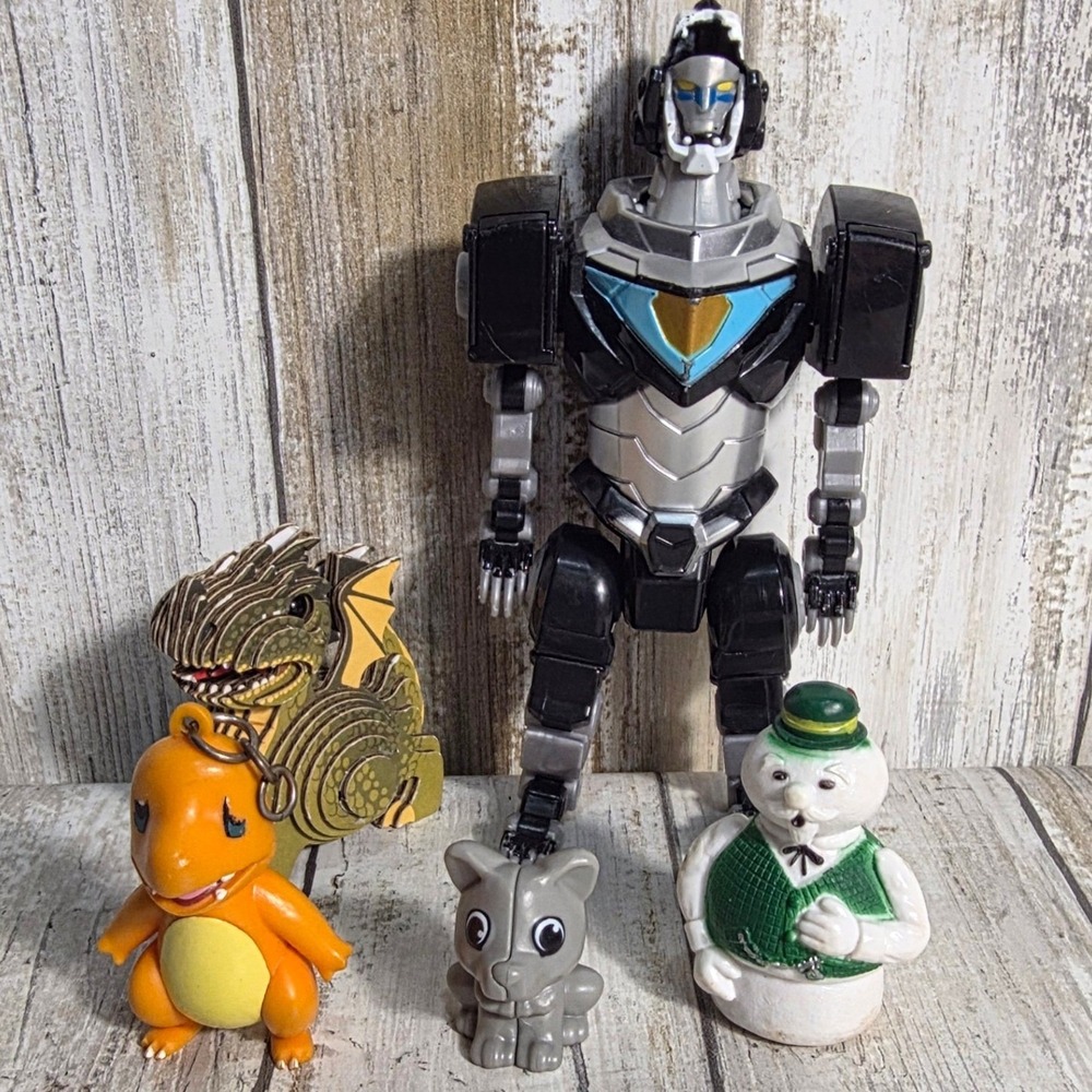 Voltron Black Lion Figure Pokemon Charmander Sam Snowman Dragon Toy Lot 5pc - Picture 3 of 5